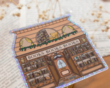 Load image into Gallery viewer, Holographic Glitter Bookstore Sticker
