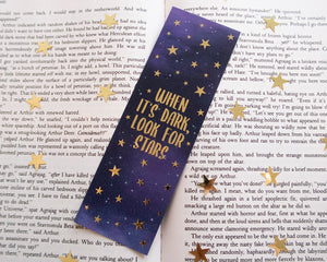 Galaxy Quote Gold Foil Bookmark