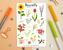 Load image into Gallery viewer, Flower Sticker sheet

