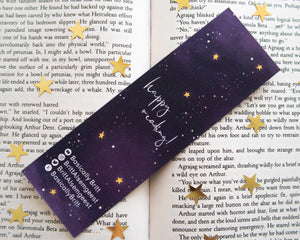 Moon Phases Gold Foil Bookmark