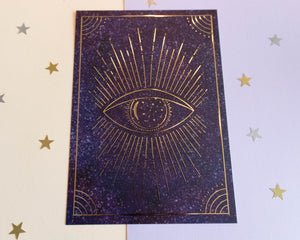 Magical Eye Gold Foil Print