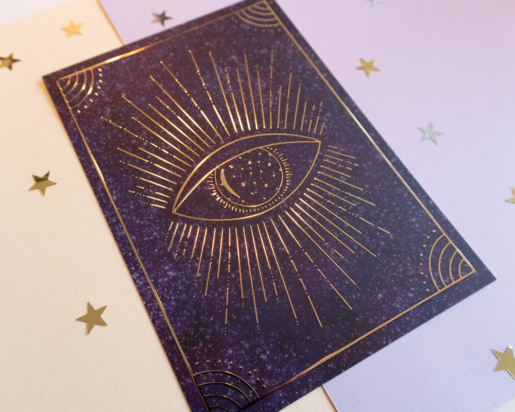 Magical Eye Gold Foil Print