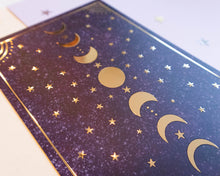Afbeelding in Gallery-weergave laden, Moon Phases Gold Foil Print
