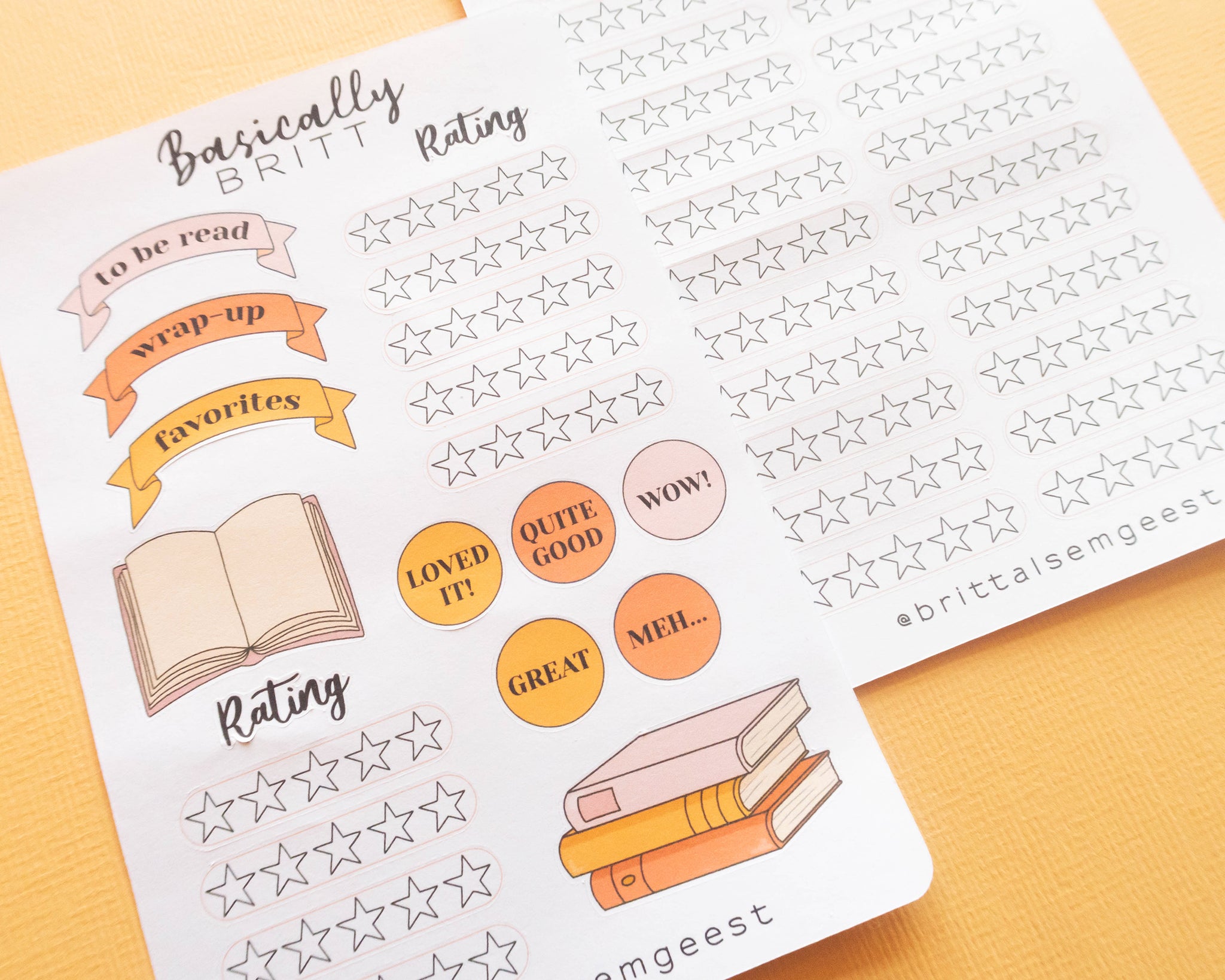 Reading Journal Tracking Stickers – Basically Britt
