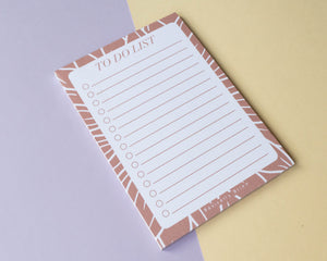 Dusty Pink To Do Notepad
