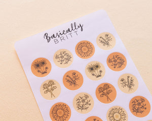 Flowers Sticker sheet