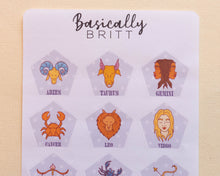 Afbeelding in Gallery-weergave laden, Zodiac Signs Sticker sheet
