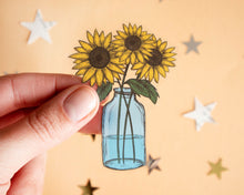 Load image into Gallery viewer, Sunflowers Transparent Vinyl Sticker
