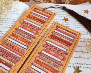 Books Copper Foil Bookmark
