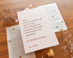 Oscar Wilde Quote Print A5