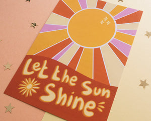 Retro Print - Let The Sun Shine