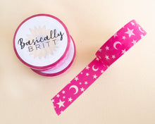 Afbeelding in Gallery-weergave laden, Stars &amp; Moons Pink Washi Tape
