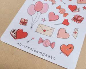 Valentine's Day Sticker sheet